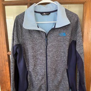 Women's The North Face Heather Blue Full Zip Jacket - Size Large